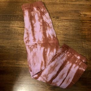 Big Bud Press Fudge and Lilac Tie Dyed Work Pants in xs.